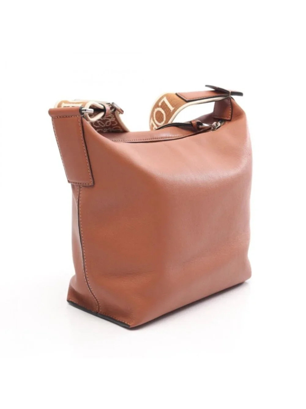 Loewe Shoulder Bag Cubby Small Brown Leather